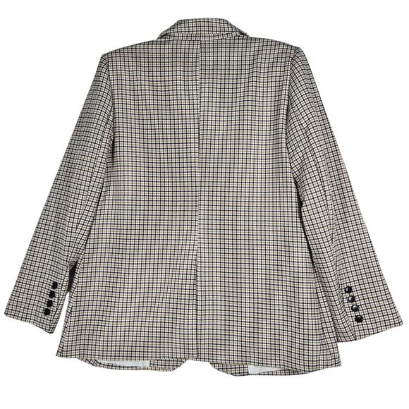Vince Camuto Plaid Blazer Womens Large NEW Checkered Single Button Lined Jacket - Picture 7 of 12